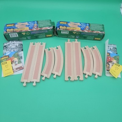 Brio 32821 Curved Tracks E Top (B) Bob Builder-Large Curved Tracks (Qty 2)