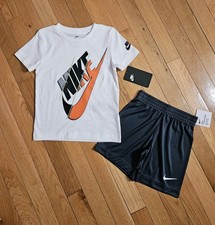 NEW Nike Toddler Boy Cotton Tee  Dri-fit Short Set 3T 