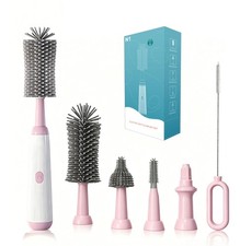 Electric Bottle Brush Cleaner Set, Electric Baby Bottle Brush Cleaner with Re...
