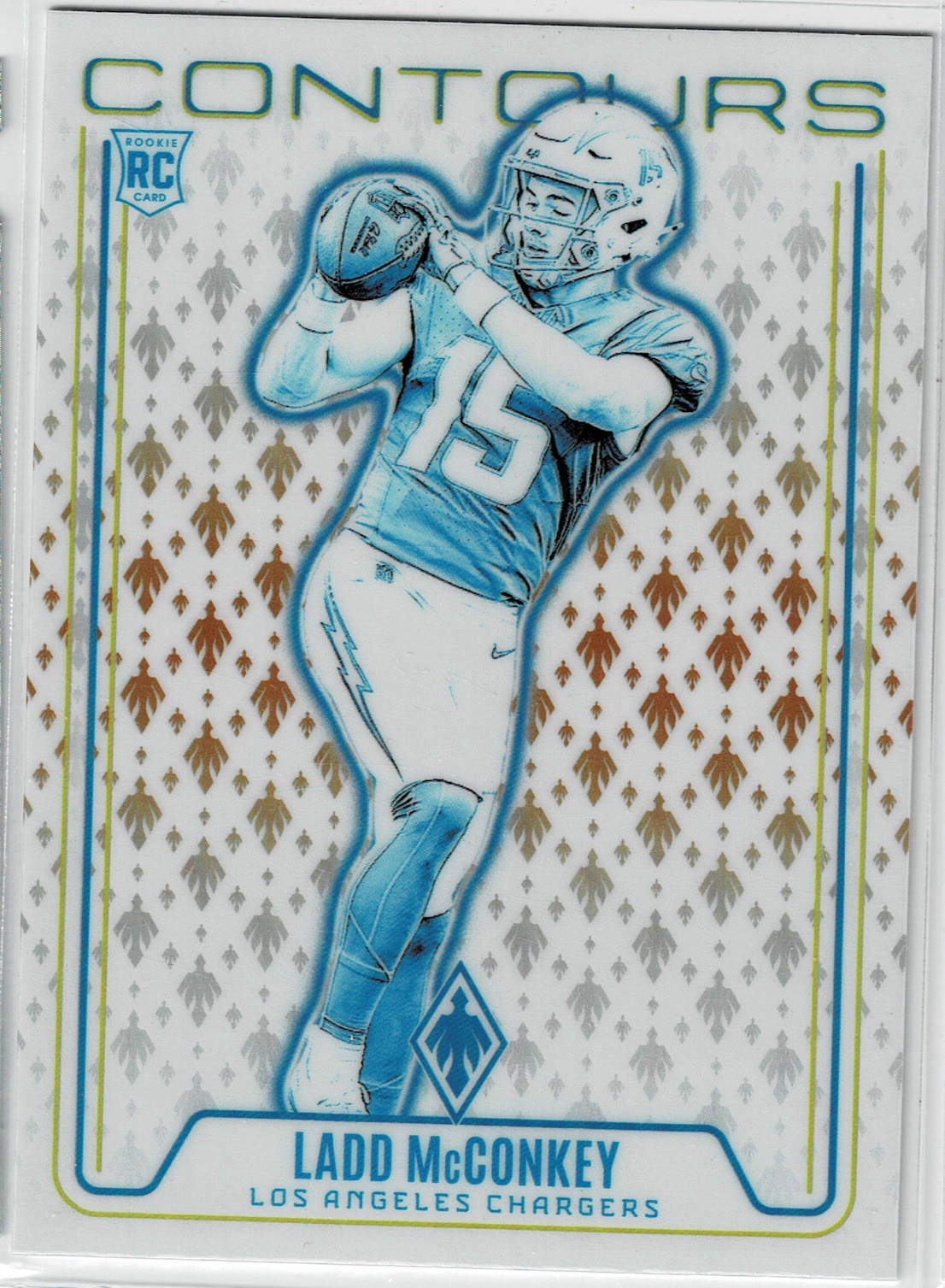 2024 Panini Phoenix Contours Ladd McConkey #CON-LMY Orange (RC)