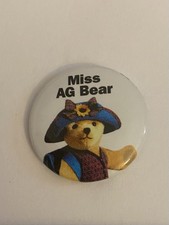 Miss AG Bear American Girl Grin Pins 238 1995 Pin Back Button P189