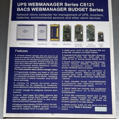 UPS WEB - Manager CS121