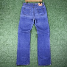 True Vintage 70s Sears Roebucks Cowboy Blue Denim Jeans Men's 36x35 Made In USA