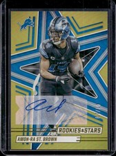 2025 Panini Rookies & Stars Amon-Ra St. Brown Signatures Gold Auto #/10 Lions