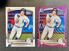 KYLE TEEL 2025 Bowman CHROME FUCHSIA WAVE REFRACTOR #BCP-118 /199 & Base #BP-118
