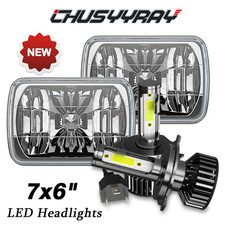 7x6" 5x7INCH Square LED Headlight Hi/Lo Beam for For Jeep Wrangler YJ Chevy S10