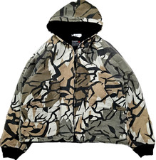 Vintage Predator Camo Jacket XL Insulted Coat Hoodie Tribal Hunting USA Made