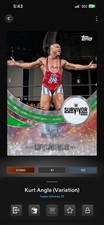 WWE Topps Slam Digital KURT ANGLE Universe 26 Green Electric Iconic /199 Read