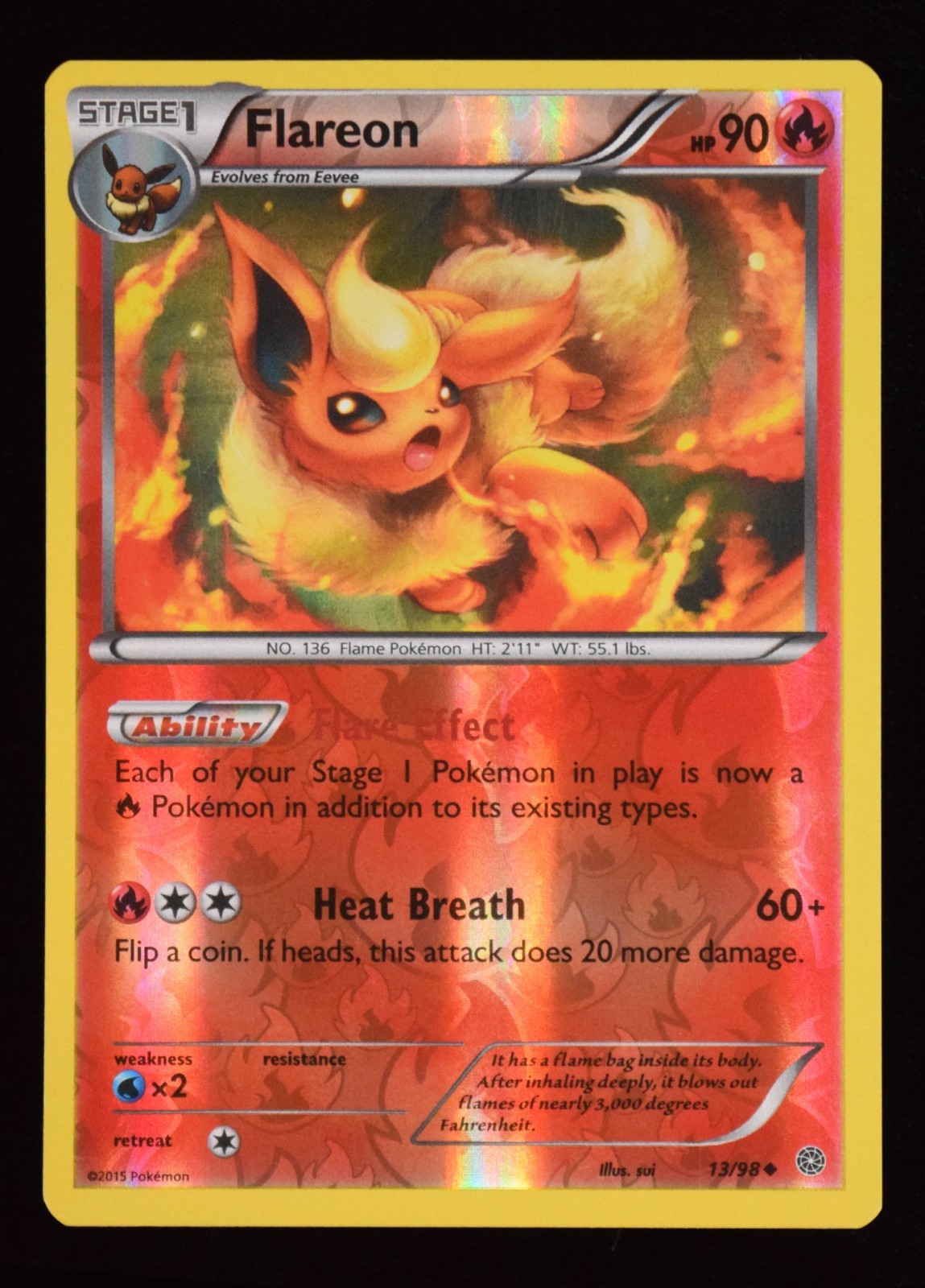 Flareon Reverse Holo - 13/98 - Ancient Origins - Pokemon Card