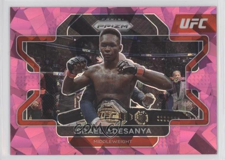 2022 Panini Prizm UFC Pink Ice Prizm Israel Adesanya #23 0n1s