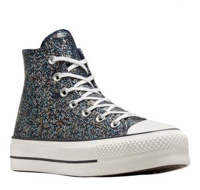 Converse Chuck Taylor All Star Platform Lift High Top Shoes - Glitter Size 6.5