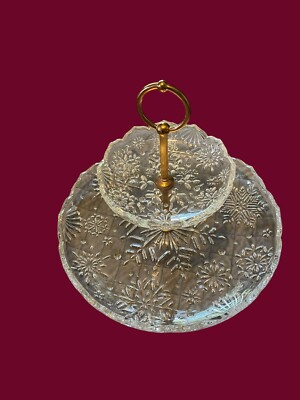Mikasa Two Tier Snowflake Serving Platter