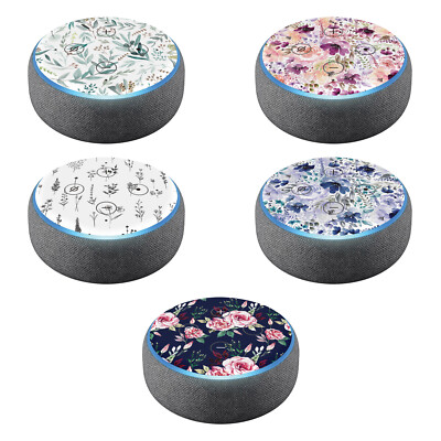 OFFIZIELLE ANIS ILLUSTRATION BLUMEN VINYL AUFKLEBER HAUT ABZIEHBILD FÜR AMAZON ECHO DOT
