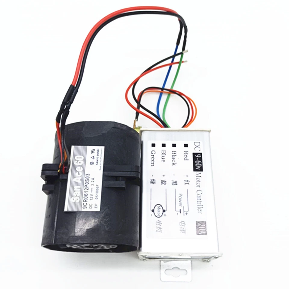 Ventilador de admisión de doble motor turbo eléctrico para turbina de coche accesorios negros Foto 3 de 4