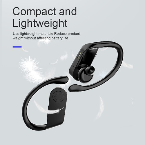 Bezprzewodowy zestaw słuchawkowy Bluetooth Słuchawki sportowe douszne do telefonów komórkowych iOS Android - Zdjęcie 5 z 12