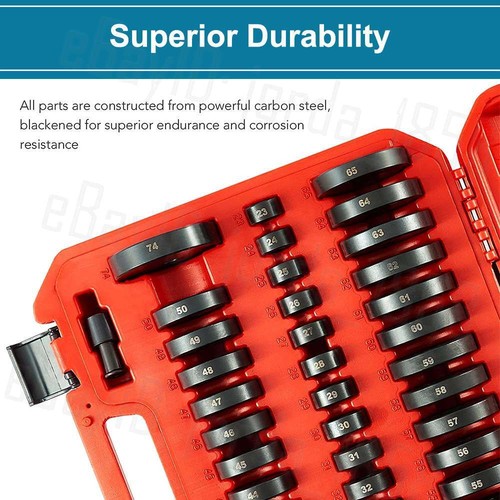 52Pc Bearing Seal Ring Driver Tool Kit Bushing Bearing Hydraulic Press 18-65mm - Picture 6 of 12