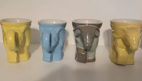 Vintage  Frankoma Cup Set Of 4 Political Party
