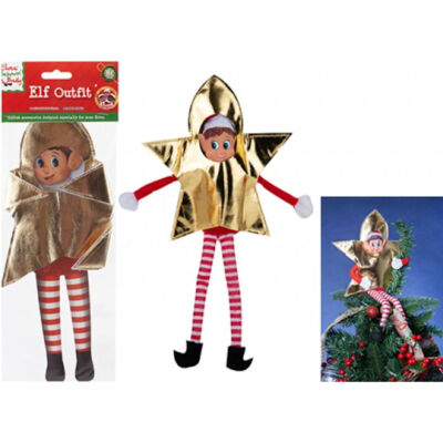 Star Naughty Elf Outfit - Requisiten Elfen verhalten sich schlecht Weihnachten Aktivität Spaß