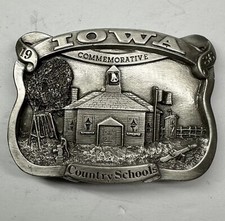 VINTAGE 1986  IOWA COUNTRY SCHOOLS  COMMEMORATIVE BELT BUCKLE 20/500