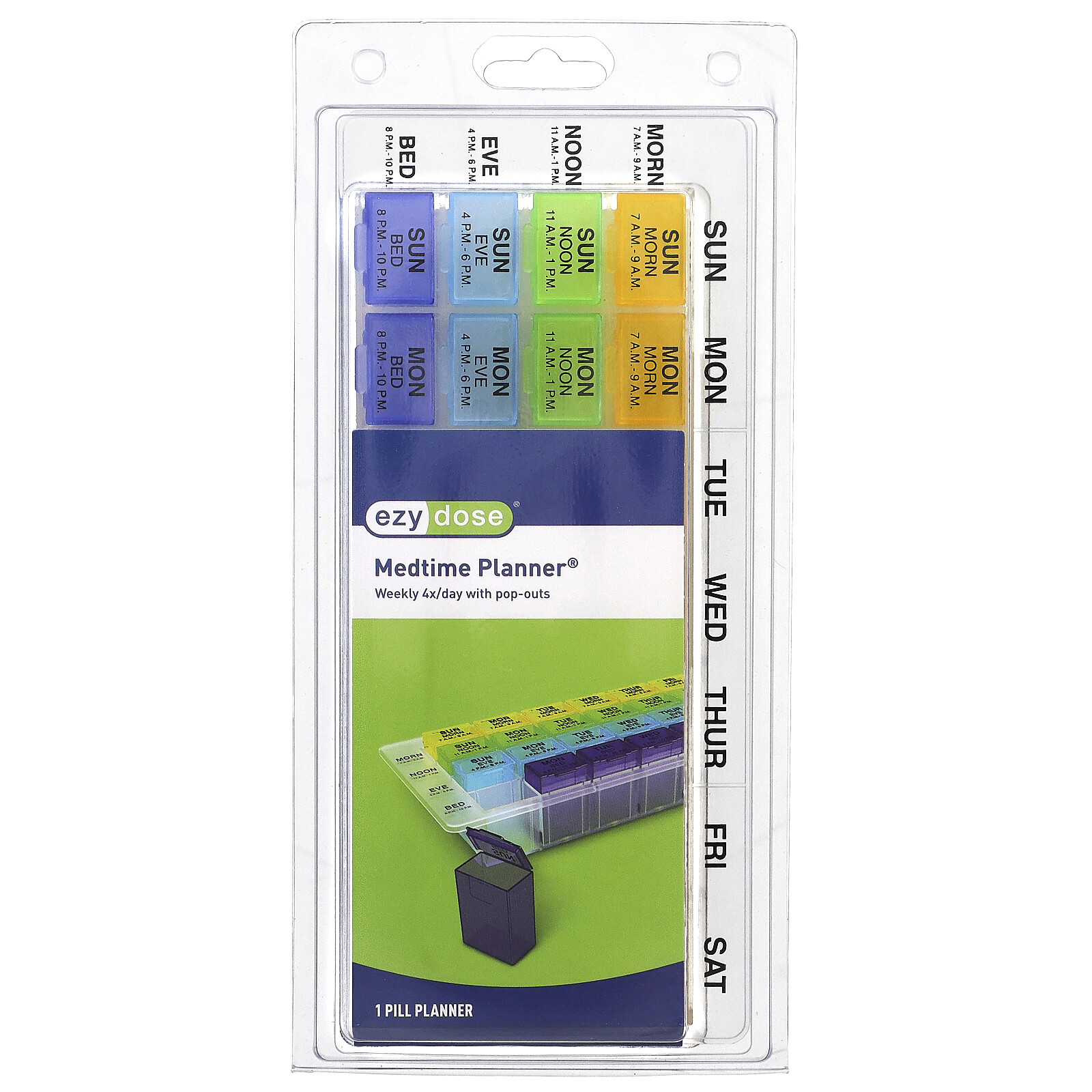 Weekly 4X/Day with Pop-Outs Medtime Planner , 1 Count-image