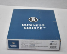 Business Source File Folders 11 Point Letter Size Assorted Color Coding 100 Pack