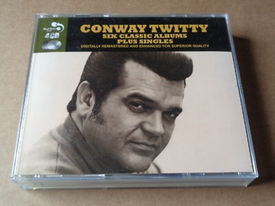 Conway Twitty - 6 klassische Alben + Singles - Real Gone Music 4 CD Box Set
