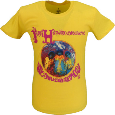 Gelbes offizielles Jimi Hendrix ''Are You Experienced T-Shirt für Herren