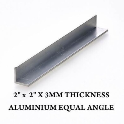 2'' X 2'' X 3MM ALUMINIUM EQUAL ANGLE 50mm x 50mm ANGLE BAR Sale Clearance 1m
