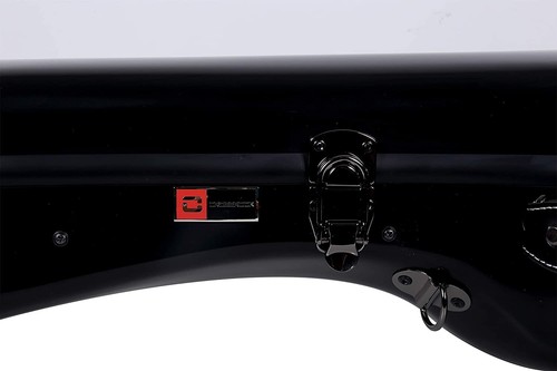 Crossrock OM Guitar Case, Deluxe Fiberglass Martin 000 Guitar Hardshell, Black - Picture 7 of 7