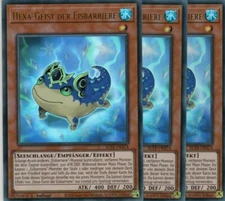 yugioh 3x Hexa-Spirit of the Ice Barrier BLTR-DE074 ULTRA RARE 1 EDITION GERMAN
