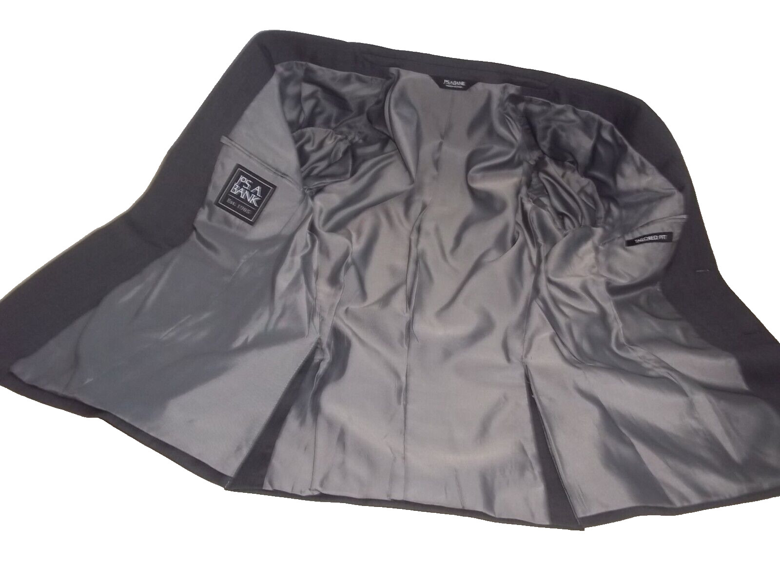 @* Jos A. Bank Solid Gray 2Button Wool Suit Slim … - image 7