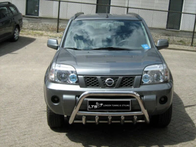 LTSAUTO X-TRAIL STAINLESS STEEL CHROME AXLE NUDGE A-BAR, BULL BAR 2008-2014