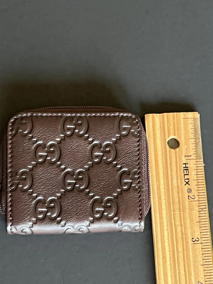 "Monedero marrón vintage.Raro. Gucci hecho en Italia 3"" por 2,5""". Sr. 115 255 2184. Foto 4 de 4