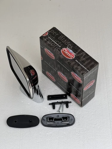 GAM214A - GENUINE TEX LH DOOR MIRROR S/S FLAT GLASS M68991 MG, TRIUMPH, MINI, VW