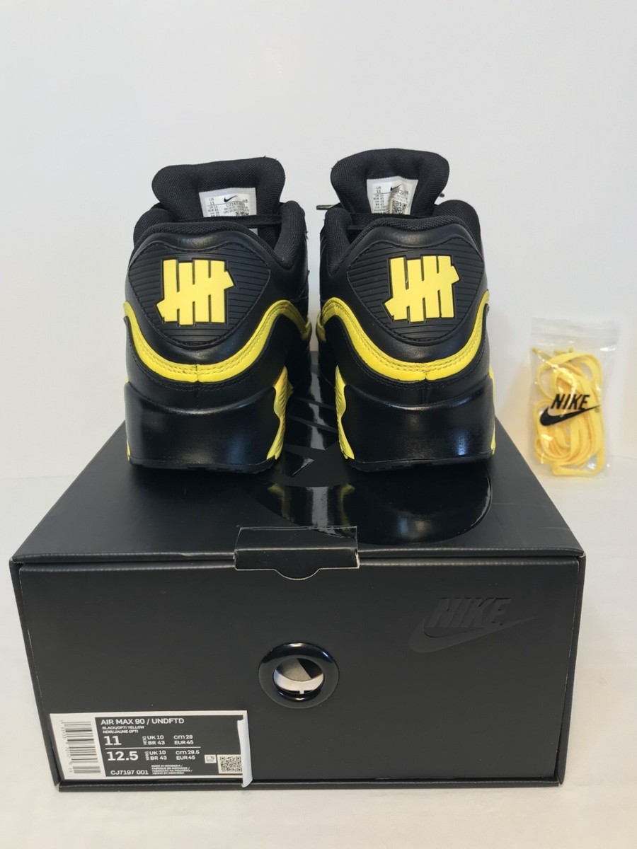 🔥Nike Air Max 90 Undefeated CJ7197 001 Black/Yellow size 11