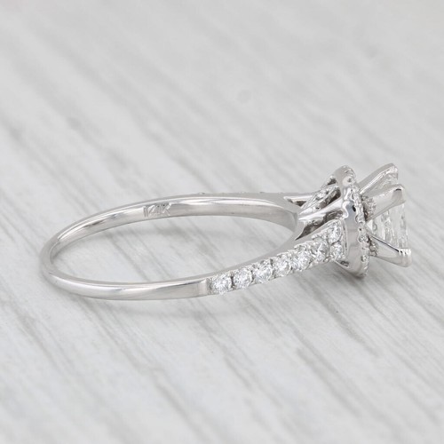 Scott Kay 1.42ctw Princess Diamond Halo Engagement Ring 14k Gold Size 8 EGL USA - Picture 5 of 10