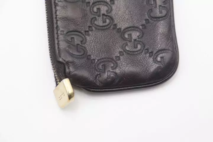 Gucci Taupe Mini gg Marmont 2.0 Coin Pouch Keychain