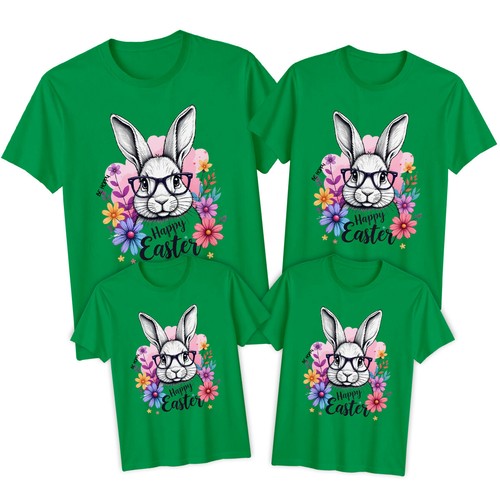 Family Bunny Happy Easter T-Shirt Tee Festival Holiday Matching Outfit 2#ED - Picture 14 of 24