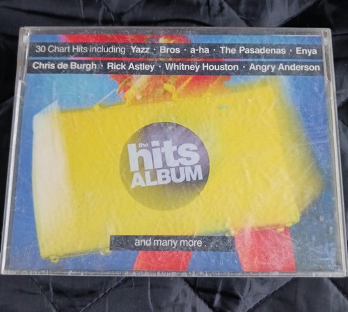 THE HITS ALBUM - Double Cassette - RICK ASTLEY, WHITNEY HOUSTON, YAZZ, - Used