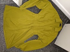 Pretty little Thing Olive Green Vneck Skater Dress Size 8