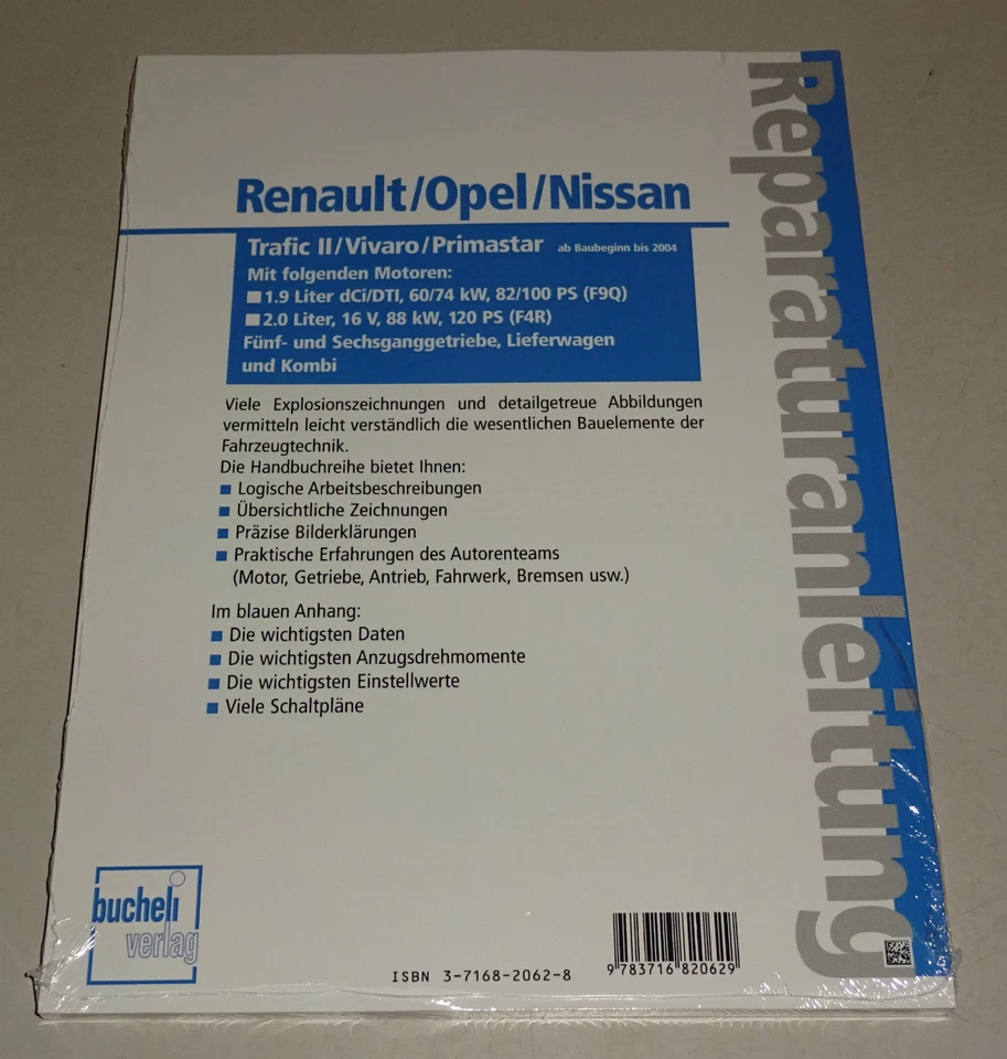 Manuale Riparazione - Renault Trafic,Opel Vivaro,Nissan Primastar - Fino Bj 2004 - Immagine 2 di 2