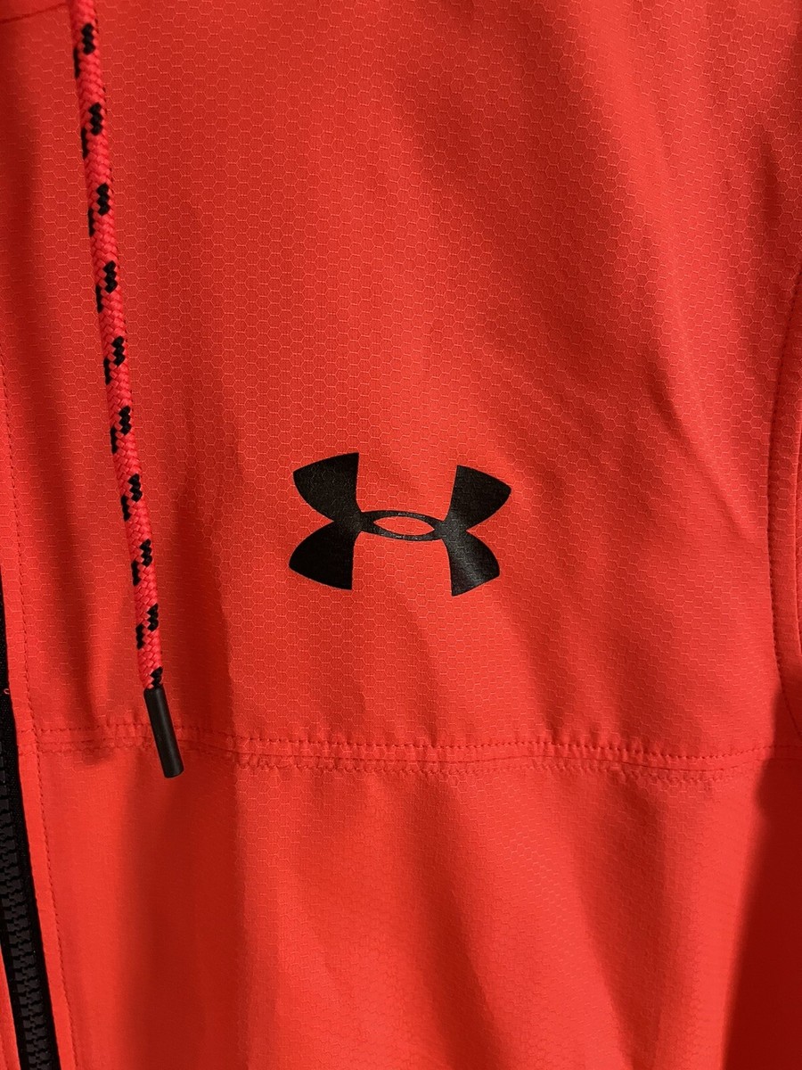 Classic “Heatgear” UNDER ARMOUR Storm1 Jacket Orange Hood Water