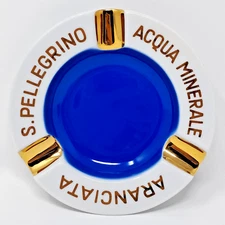 San Pellegrino Ceramic Ashtray Schwarzberg IPA 26 4.25" diameter ash tray