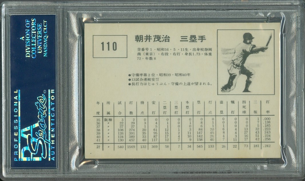 ブルース・リーフギヤ 1967 Kabaya-Leaf Japanese #110 Shigeharu Asai PSA 7 Only 4