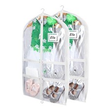 Clear Dance Costume Garment Bag with 3" Gussetes2 Pack 40'' Garment Bags for ...