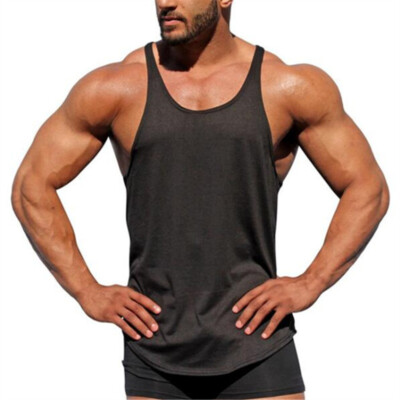 Plain Tank Top Men Gyms Stringer Sleeveless Shirt Blank Fitness Clothing Cotton Sportwear Muscle Vest - Sleeveless Tank Top And O Neck Cropped Top Price - Foto 12