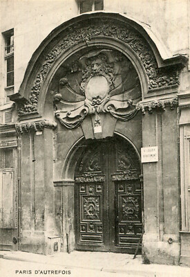 Karte PARIS von einst Rue Geoffroy l'Asnier 26 Hôtel de Châlons