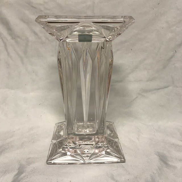 Partylite Quad Prism Pedestal P7374 7" New In Box Crystal Vase