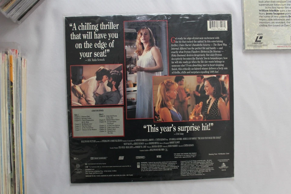 THE HAND THAT ROCKS THE CRADLE laserdisc LD LETTERBOX *BUY MORE AND SAVE* Foto 2 de 2