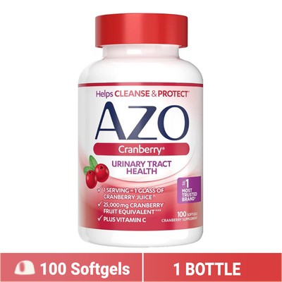 1X AZO Cranberry Urinary Tract Health Dietary Supplement - 100 Softgels